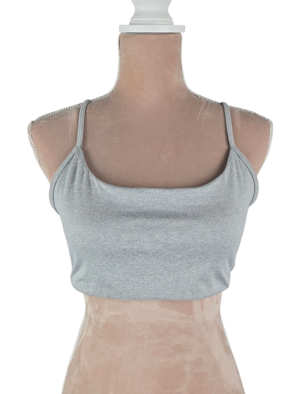 Vuori Adjustable Strap Sports Bra Heather Gray Size XS